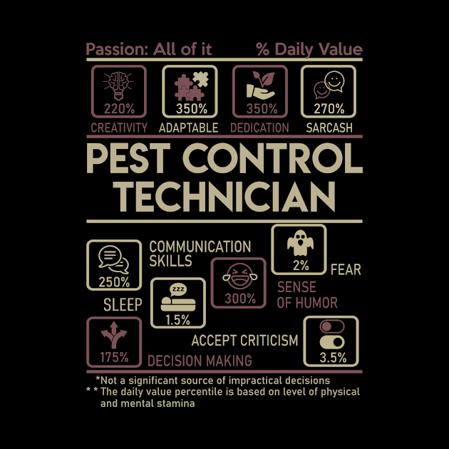 Pest Control Technician T Shirt - Multitasking Daily Value Gift Item Tee by candicekeely6155