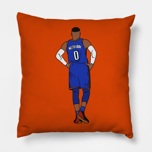 Russell Westbrook Back-To Pillow by rattraptees