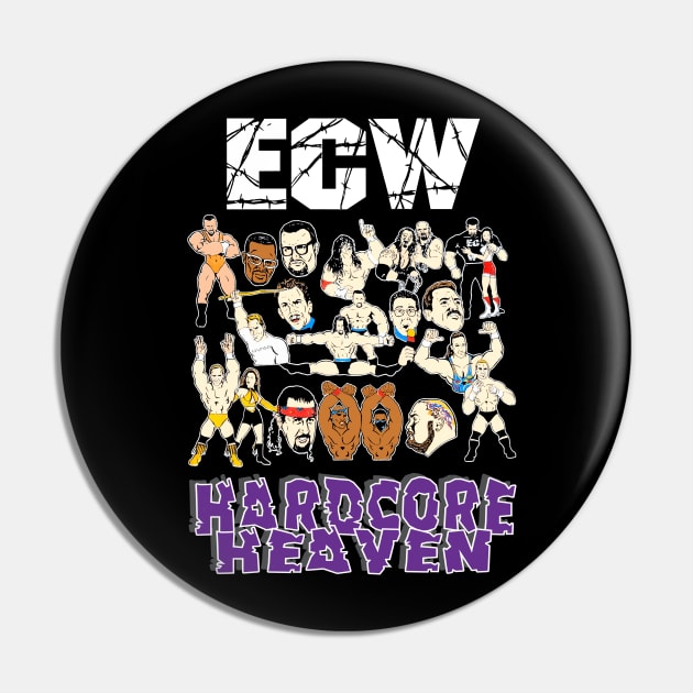 90s ECW Hardcore Heaven Pin by Meat Beat