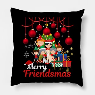 Merry Friendsmas Christmas Funny Pillow