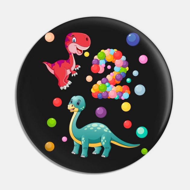 2nd Birthday Dinosaurs and bubbles Pin by KrasiStaleva