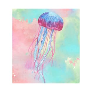 Jellyfish in Ocean Watercolor T-Shirt