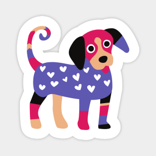 Cute Cartoon Dog Multicolor Magnet