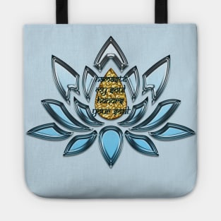 NAMASTE, LOVE, PEACE, YOGA. Tote