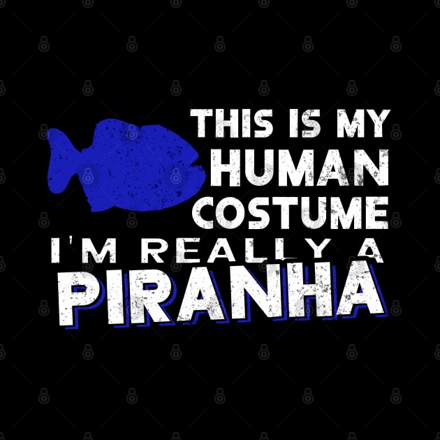 Human costume piranha saying piranha breeder by FindYourFavouriteDesign