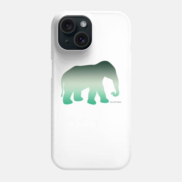 Elephant Save Our Planet Phone Case by GomaDigital