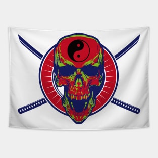 Skull of tai chi N°1 Tapestry