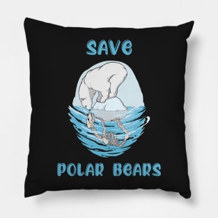 Save Polar Bears Pillow