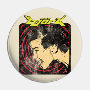 Bjork Comic Vintage Pin