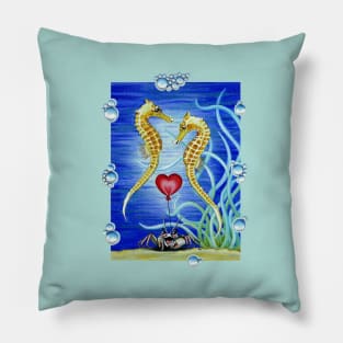 Seahorses in Love Pillow