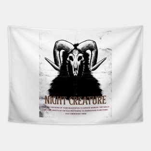 Horned Night Creature Tapestry