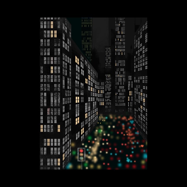 City at Night by Scratch