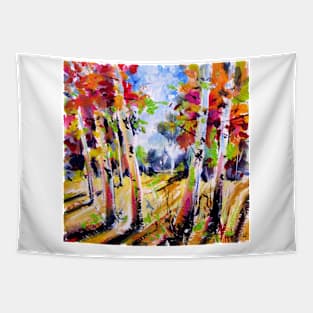 Autumn trees II Tapestry