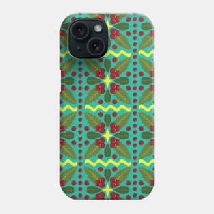 Holly Berries Pattern Phone Case