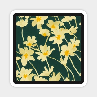 Beautiful Stylized Yellow Flowers, for all those who love nature #185 Magnet