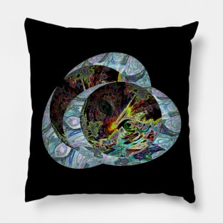 trippy cat design Pillow