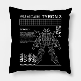 ZZ GUNDAM TYRON 3 MSZ-010  BLACK WHITE STREETWEAR Pillow