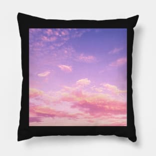 Pink Vibrant Clouds at Sunset Pillow