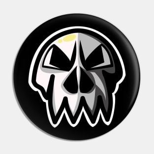 Skull Mascot Logo Pin