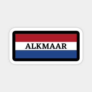 Alkmaar City in Dutch Flag Magnet