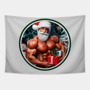 Receiving Santa's gift at the Gym Tapestry