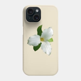 White Trillium Phone Case