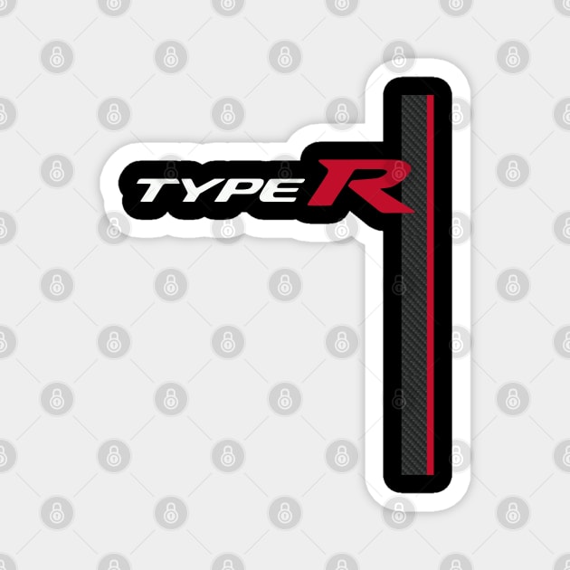 TYPE R RACING STRIPE CARBON Magnet by cowtown_cowboy