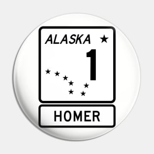 Alaska Highway Route 1 One Homer AK Pin