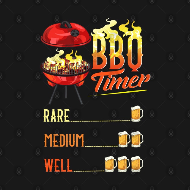 BBQ Timer Funny Barbecue Grill Gift BBQ Grill Beer Gifts by Proficient Tees