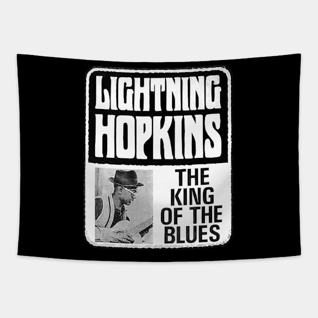 Lightning Hopkins - The king of the blues Tapestry by CosmicAngerDesign