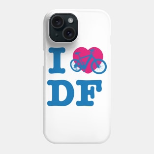 I Love Cycling DF / Yo Amo andar en Bicicleta en el DF Blue Pink / Chilango Pride / Orgullo Chilango Graphic Phone Case