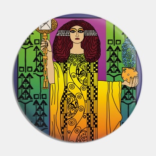 Art Nouveau Lady 3 (rainbow) Pin