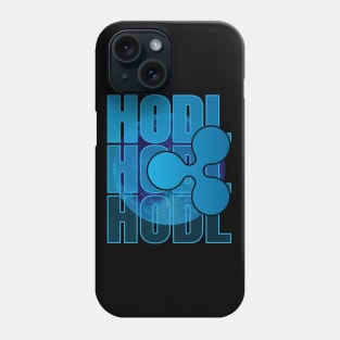 HODL, ripple, XRP, To the moon Phone Case