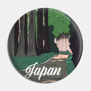 Vintage Japanese Forest Pin