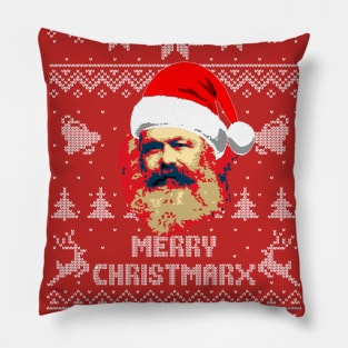 Karl Marx Merry Christmas Pillow