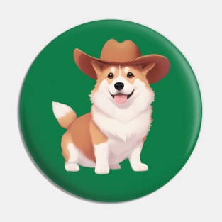 Cowboy Corgi Pin