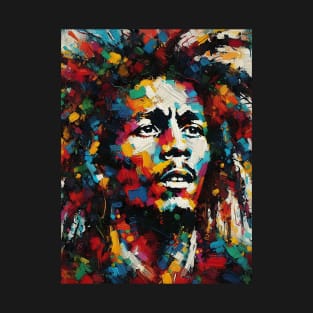 Legend of Reggae in Basquiat Painting Style T-Shirt