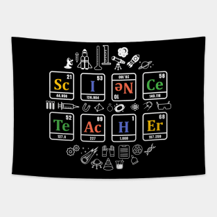 science teacher periodic table chemistry elements gift Tapestry