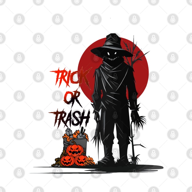 trick or trash scarecrow by HocheolRyu
