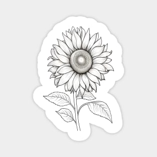 Color Your Own - Sunflower Magnet