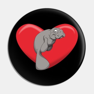 Manatee Love Pin