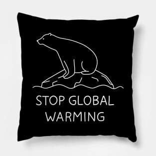 Global Warming - Polar bear Pillow