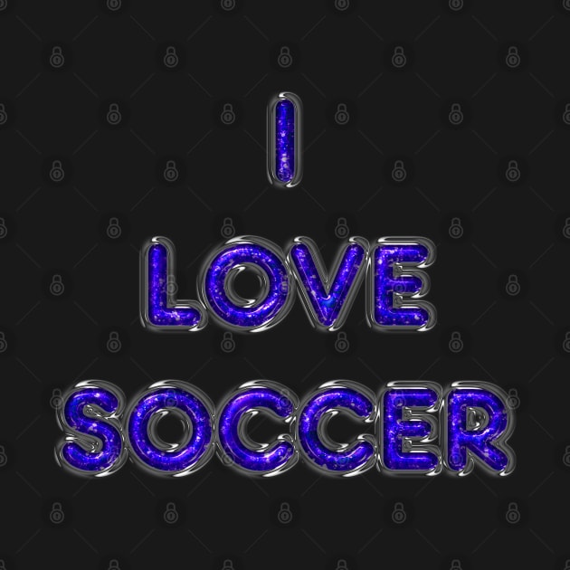 I Love Soccer - Purple by The Black Panther