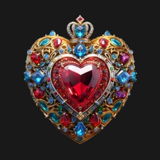 Bejewelled Heart T-Shirt