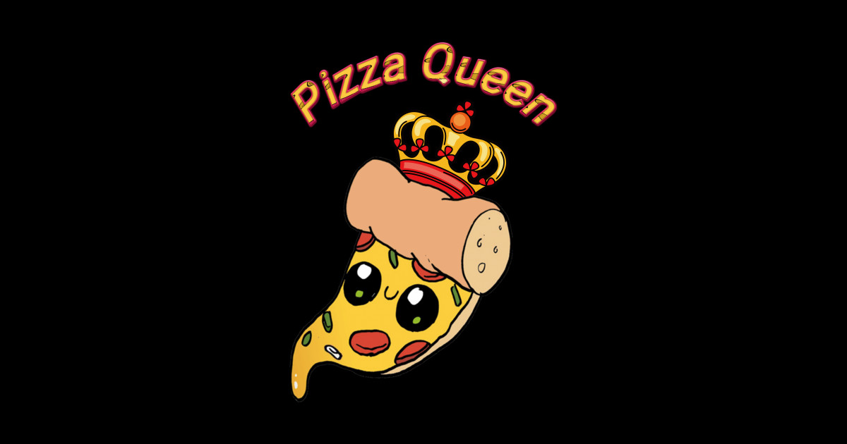 Pizza Queen Pizza Sticker TeePublic