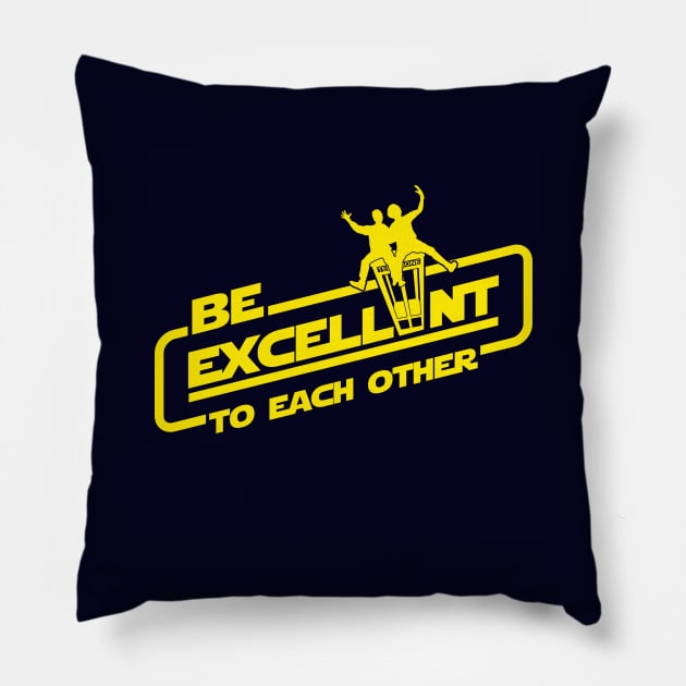 Cool 80's Retro Sci-fi Movie Quote Typography Pillow by BoggsNicolas