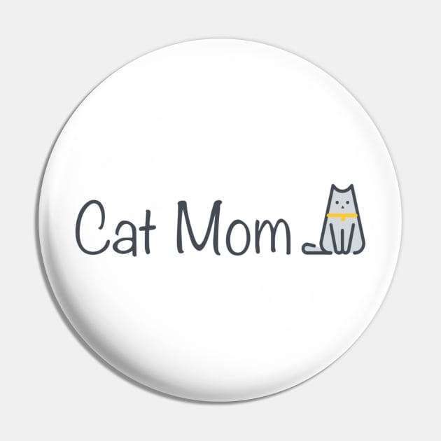 Simple Cat Mom Design Pin by Statement-Designs