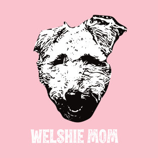 Welshie Mom Welsh Terrier Design T-Shirt