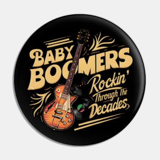 "Retro Riffs: Baby Boomers Rockin' the Decades" Pin