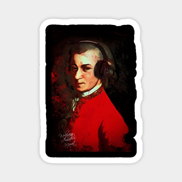 Wolfgang Amadeus Mozart Magnet by ElArrogante